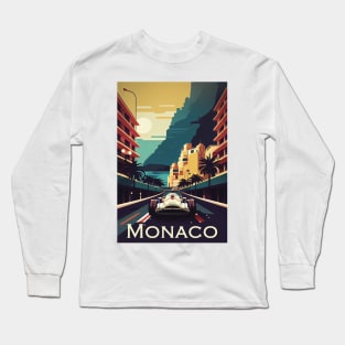 Monaco Travel Poster Long Sleeve T-Shirt